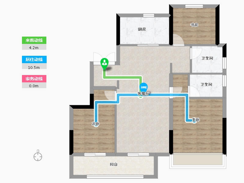 浙江省-温州市-银城玖珑天著-86.41-户型库-动静线