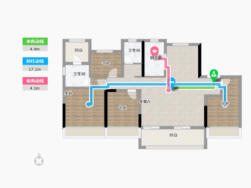 浙江省-温州市-红星温州天铂-110.39-户型库-动静线