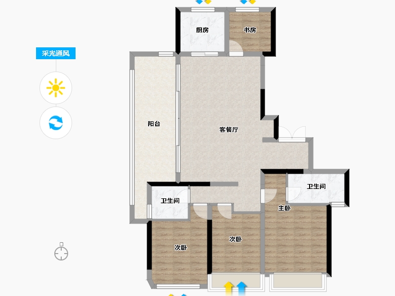 浙江省-温州市-温州未来之城-114.91-户型库-采光通风