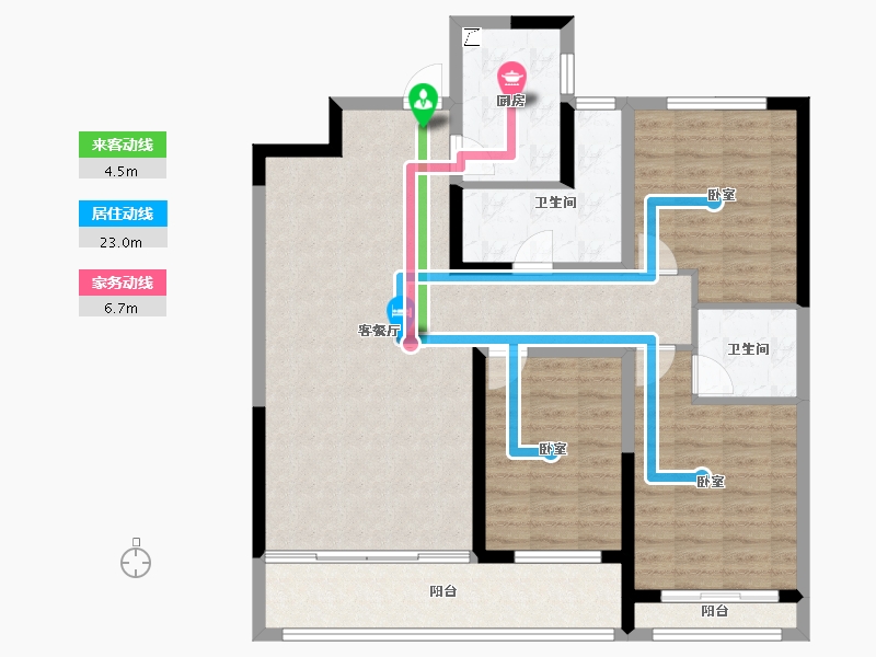 山东省-潍坊市-金鼎世家-104.01-户型库-动静线