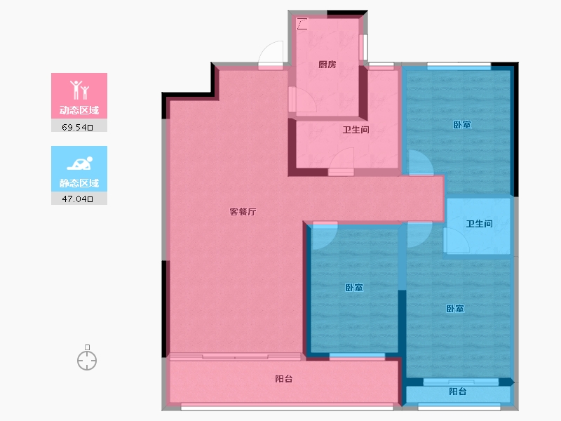 山东省-潍坊市-金鼎世家-104.01-户型库-动静分区