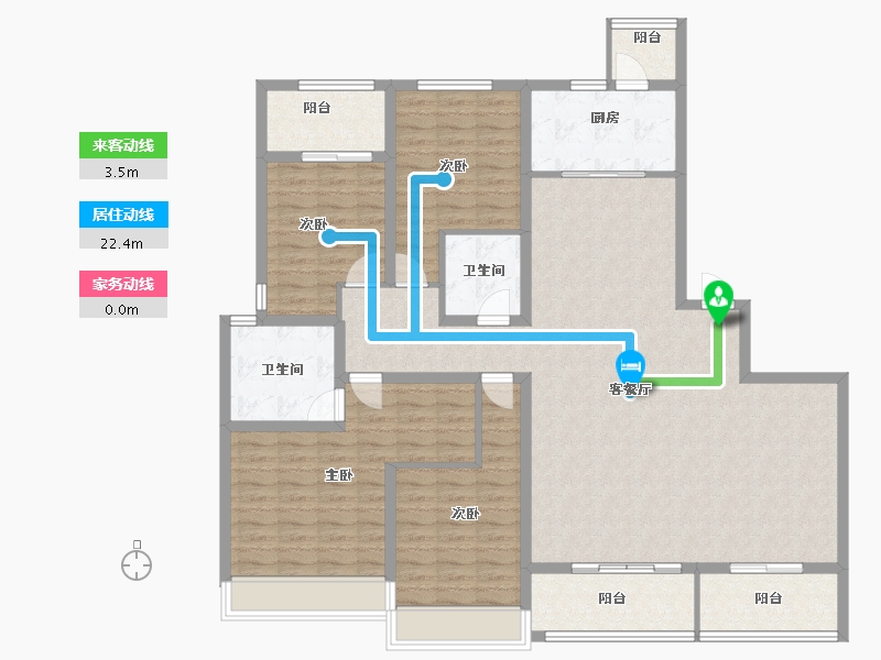 陕西省-西安市-龙湖景粼天序-151.34-户型库-动静线