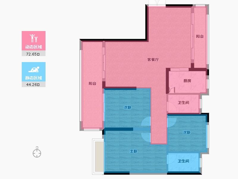 湖南省-岳阳市-盛世新城-137.05-户型库-动静分区