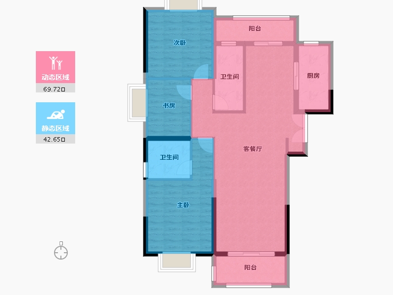 湖北省-武汉市-山海观-101.16-户型库-动静分区