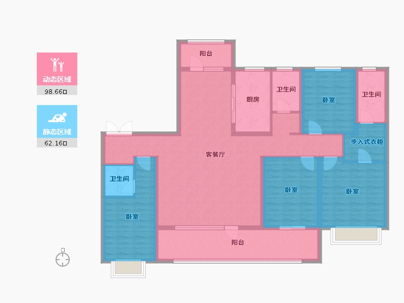 山东省-潍坊市-中南熙悦-144.00-户型库-动静分区