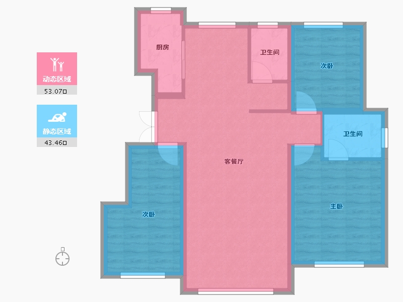 内蒙古自治区-通辽市-嘉和瑞祥府-95.00-户型库-动静分区