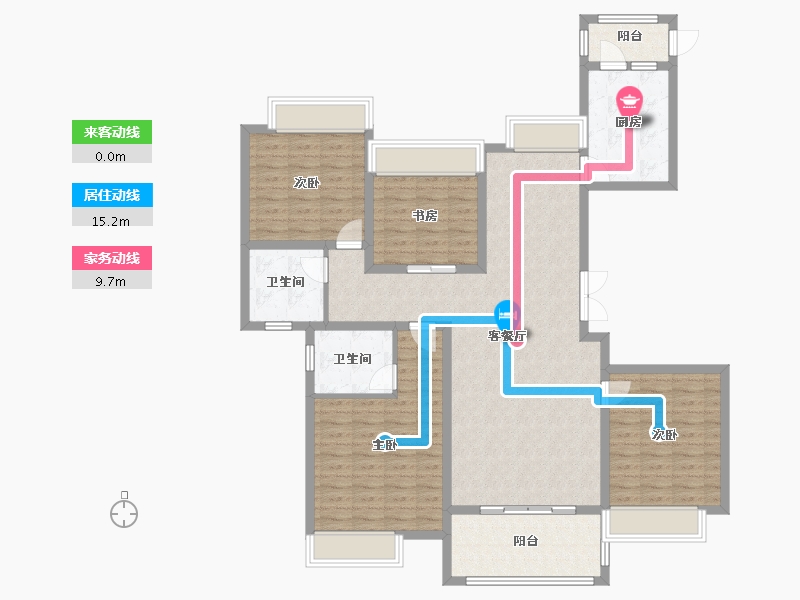 江苏省-苏州市-苏高新天之运-129.00-户型库-动静线