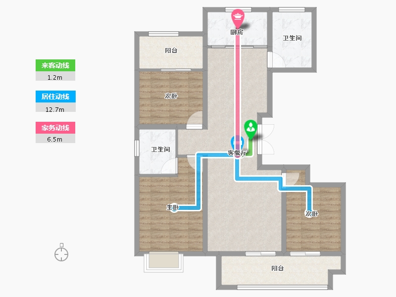 山东省-潍坊市-—象澜湾-102.40-户型库-动静线