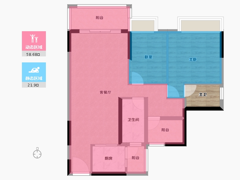 广东省-佛山市-粤凯轩-75.20-户型库-动静分区