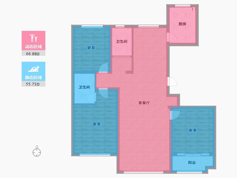 山东省-潍坊市-金鼎世家-110.40-户型库-动静分区