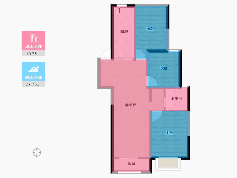 陕西省-咸阳市-绿地智创金融城-60.23-户型库-动静分区