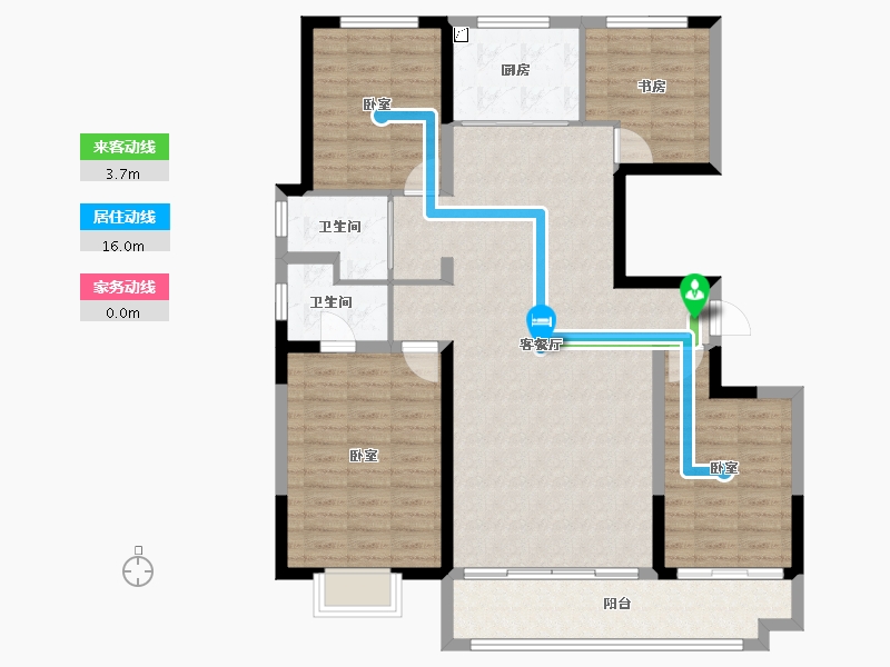 山东省-潍坊市-金鼎世家-116.81-户型库-动静线