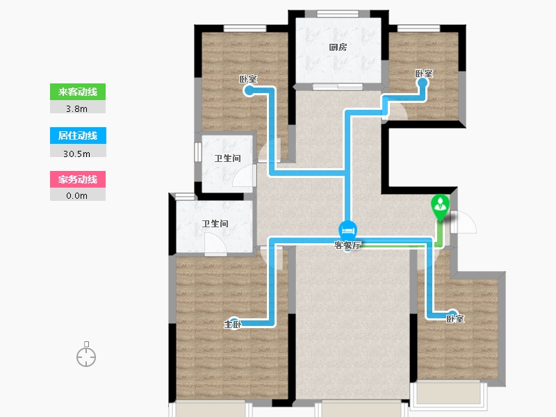 陕西省-西安市-华润置地紫云府-110.86-户型库-动静线