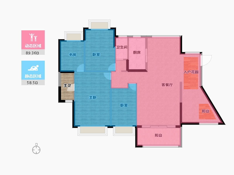 广东省-佛山市-东湖洲豪园-140.00-户型库-动静分区