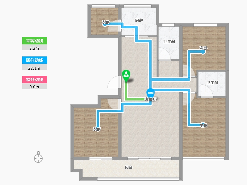 山东省-潍坊市-—象澜湾-120.80-户型库-动静线