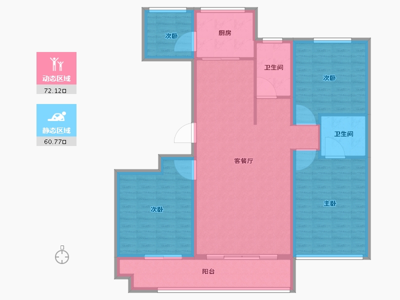 山东省-潍坊市-—象澜湾-120.80-户型库-动静分区