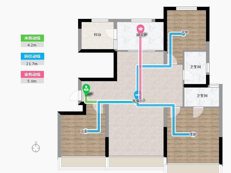 陕西省-西安市-中海云锦-102.86-户型库-动静线