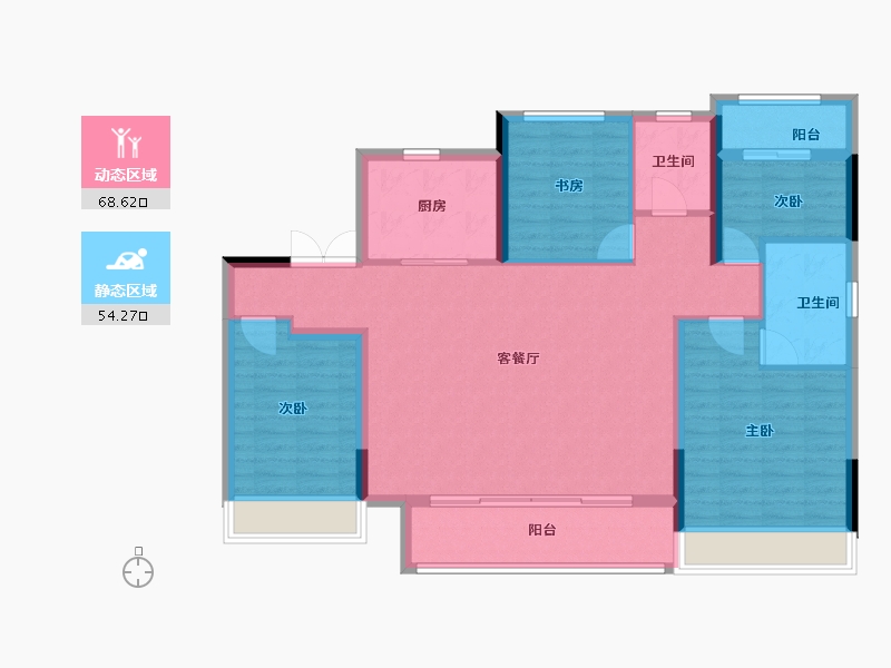 浙江省-温州市-银城玖珑天著-111.19-户型库-动静分区