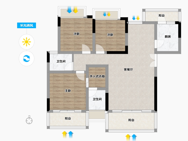 四川省-广安市-澜梧桐郡-100.00-户型库-采光通风