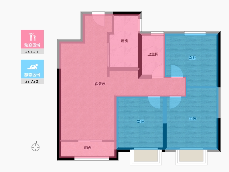 陕西省-咸阳市-绿地智创金融城-68.36-户型库-动静分区