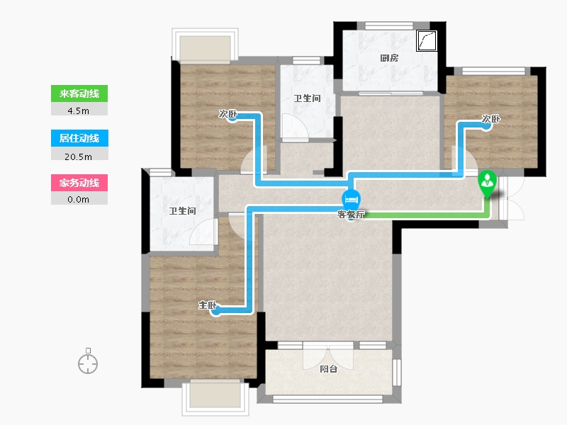 湖北省-武汉市-德雅国际城-81.60-户型库-动静线