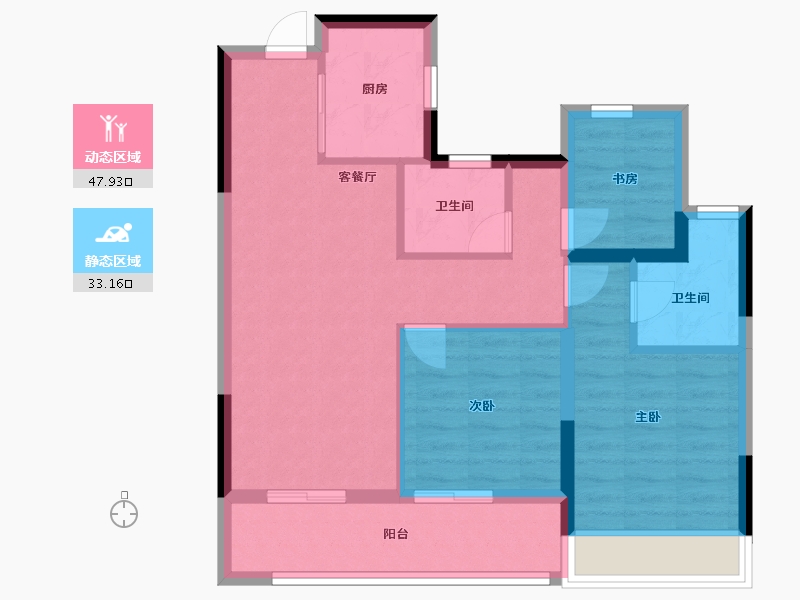 浙江省-温州市-龙光玖誉湾-72.00-户型库-动静分区