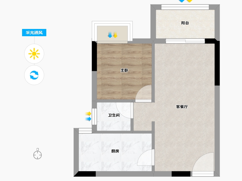 广东省-佛山市-粤凯轩-40.00-户型库-采光通风