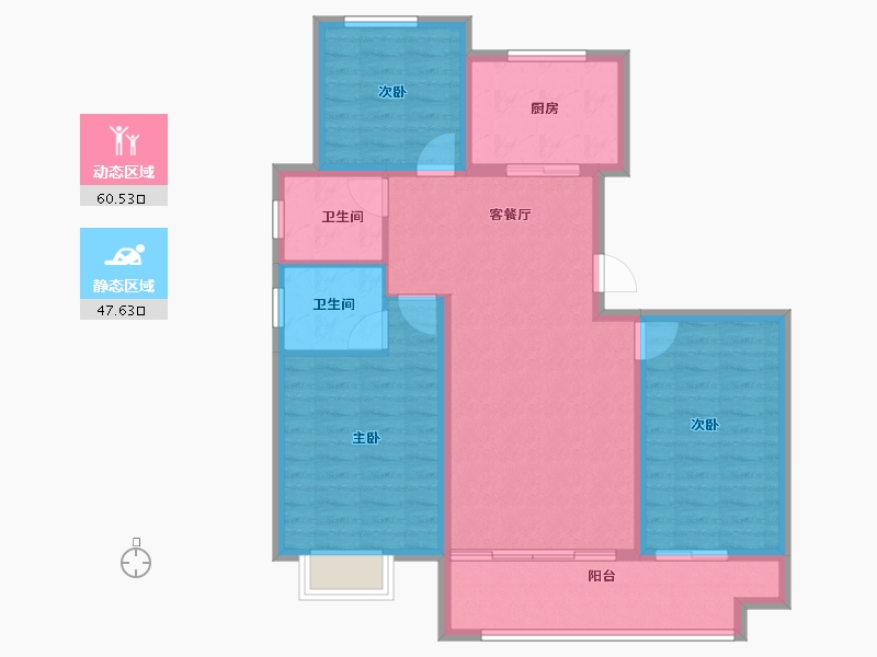 山东省-潍坊市-—象澜湾-97.60-户型库-动静分区