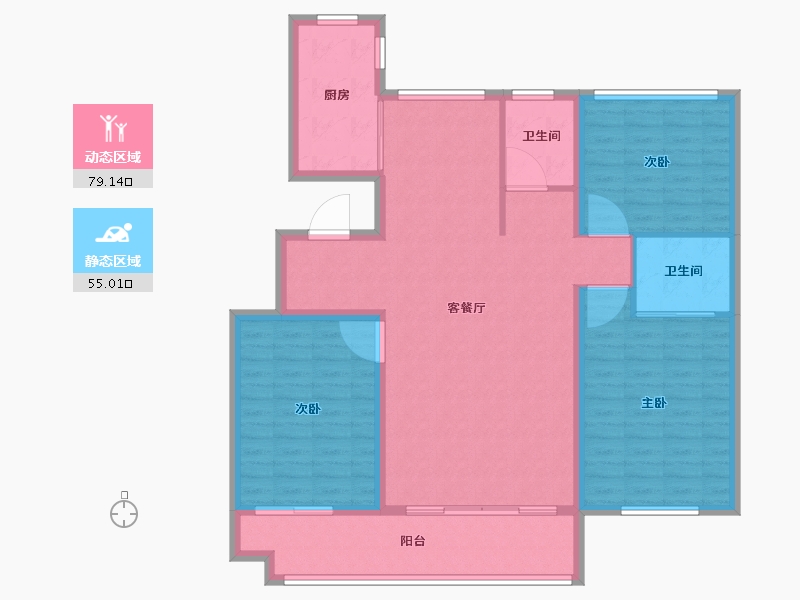 山东省-潍坊市-—象澜湾-122.41-户型库-动静分区