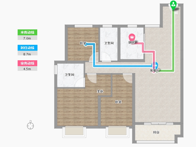 甘肃省-兰州市-兰州万达城-100.00-户型库-动静线