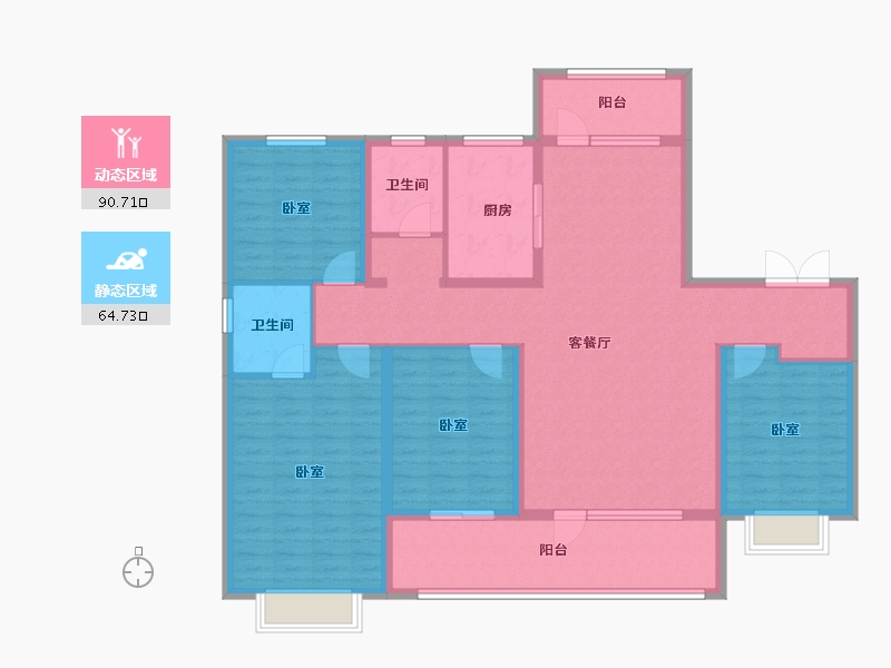 山东省-潍坊市-中南保利樾府-140.00-户型库-动静分区