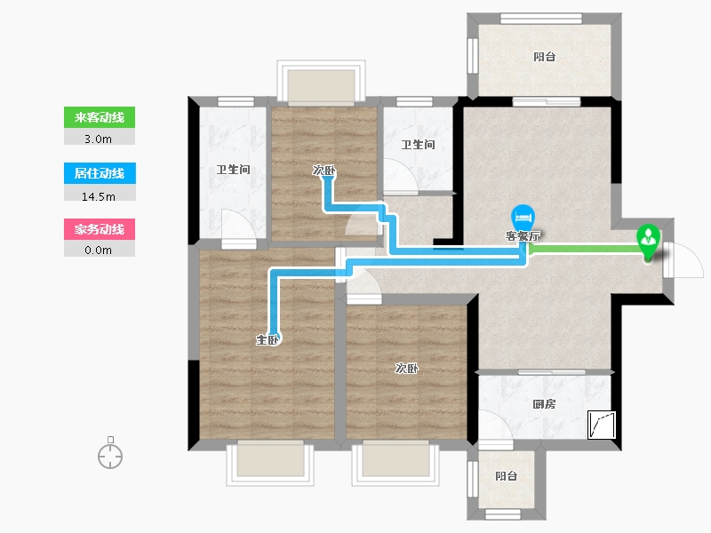 广西壮族自治区-南宁市-融创九熙府-78.00-户型库-动静线