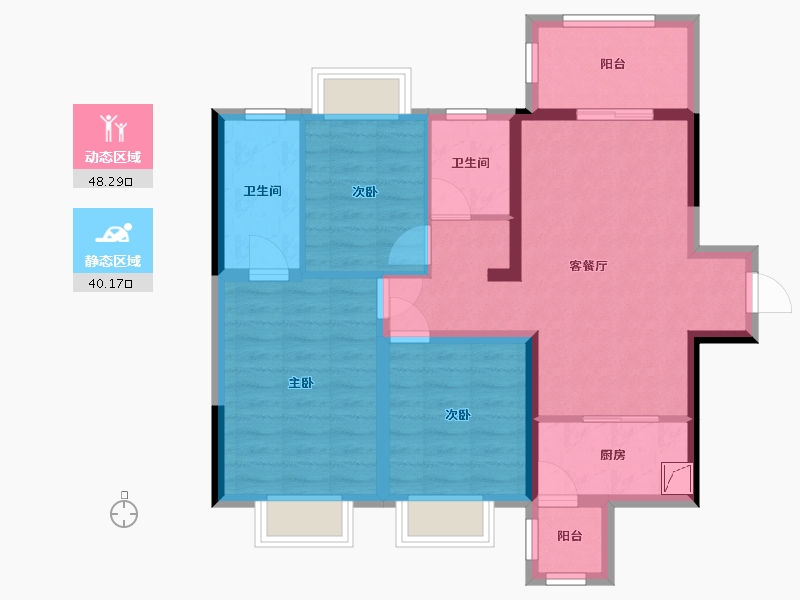 广西壮族自治区-南宁市-融创九熙府-78.00-户型库-动静分区