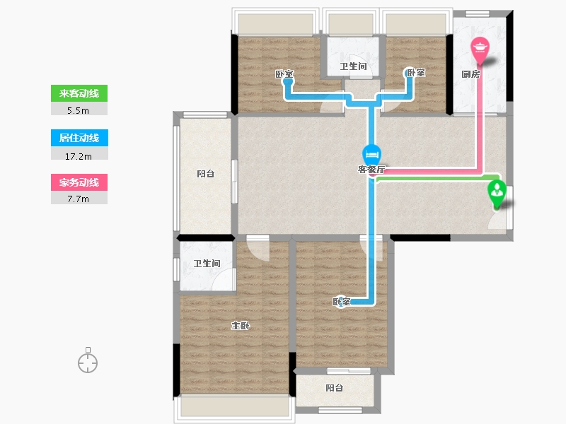 贵州省-贵阳市-天一观山阅-120.00-户型库-动静线