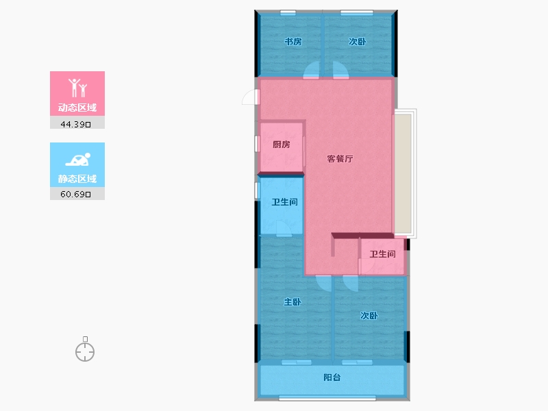 浙江省-温州市-九玥府-94.40-户型库-动静分区