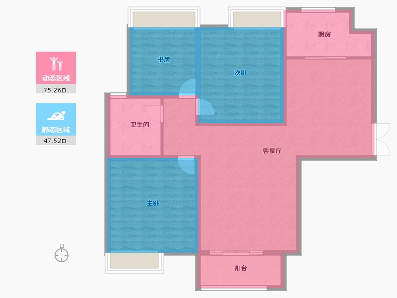 陕西省-西安市-白桦林溪-111.03-户型库-动静分区