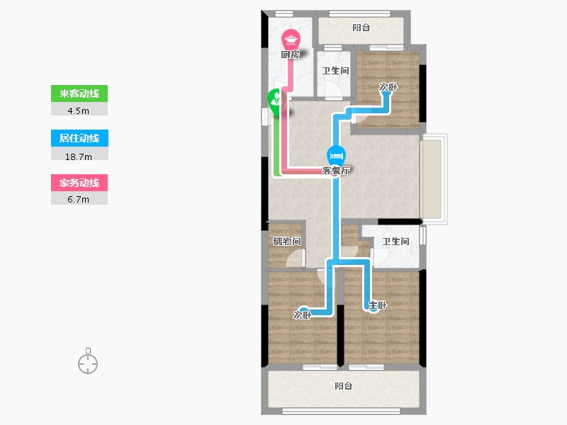 浙江省-温州市-温州未来之城-86.40-户型库-动静线