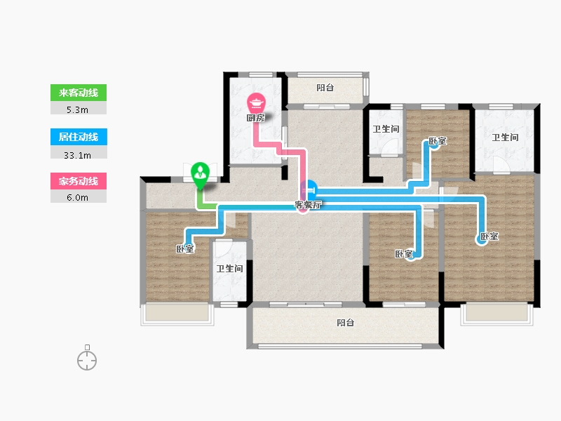 山东省-潍坊市-碧桂园凤翔府-155.19-户型库-动静线