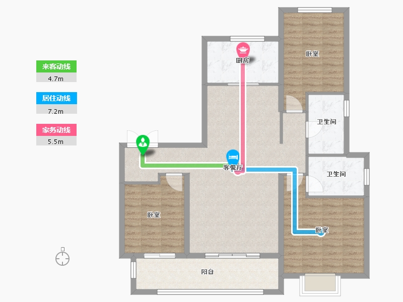 山东省-潍坊市-中南熙悦-107.20-户型库-动静线