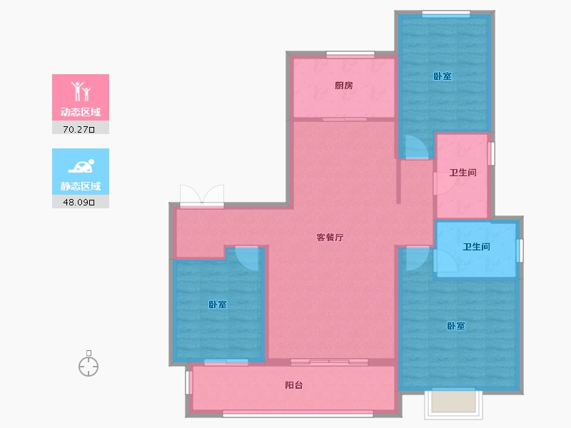 山东省-潍坊市-中南熙悦-107.20-户型库-动静分区