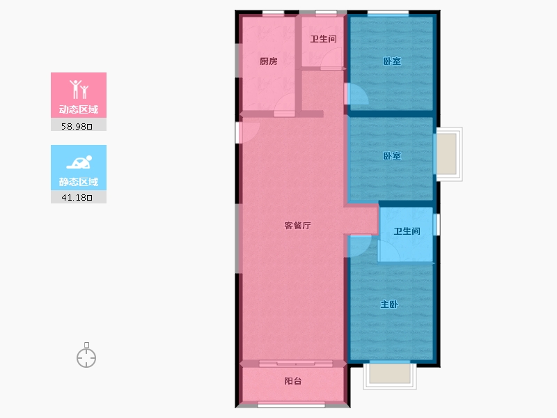 甘肃省-兰州市-中车共享城-89.03-户型库-动静分区