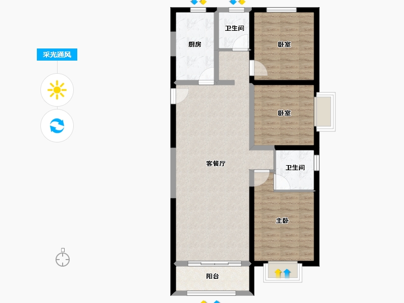 甘肃省-兰州市-中车共享城-89.03-户型库-采光通风