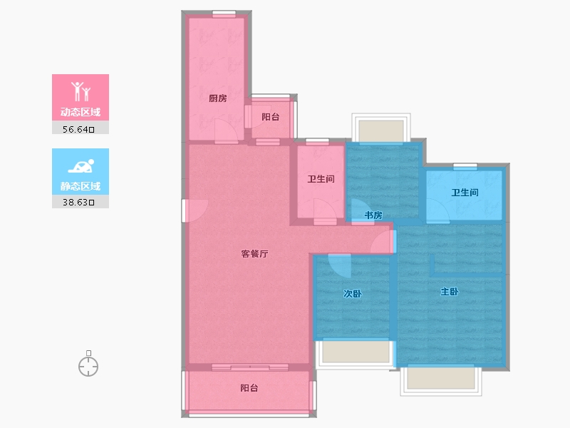 广东省-揭阳市-悦龙台-108.35-户型库-动静分区