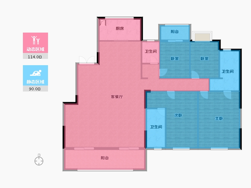 湖南省-长沙市-绿地·麓湖郡-206.00-户型库-动静分区