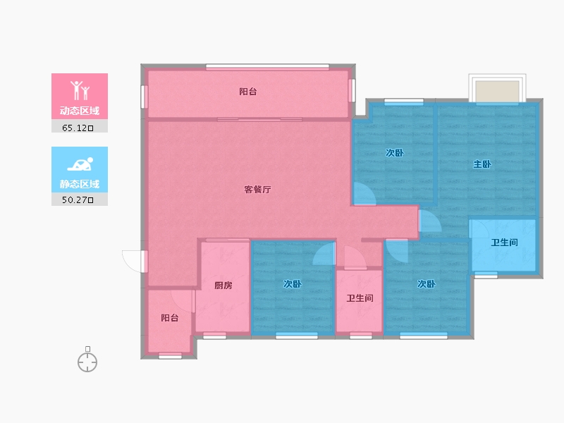 四川省-成都市-观澜鹭岛-108.00-户型库-动静分区