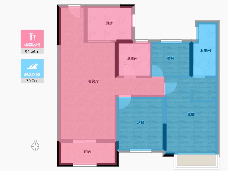 浙江省-温州市-多弗奥林匹克花园-79.20-户型库-动静分区