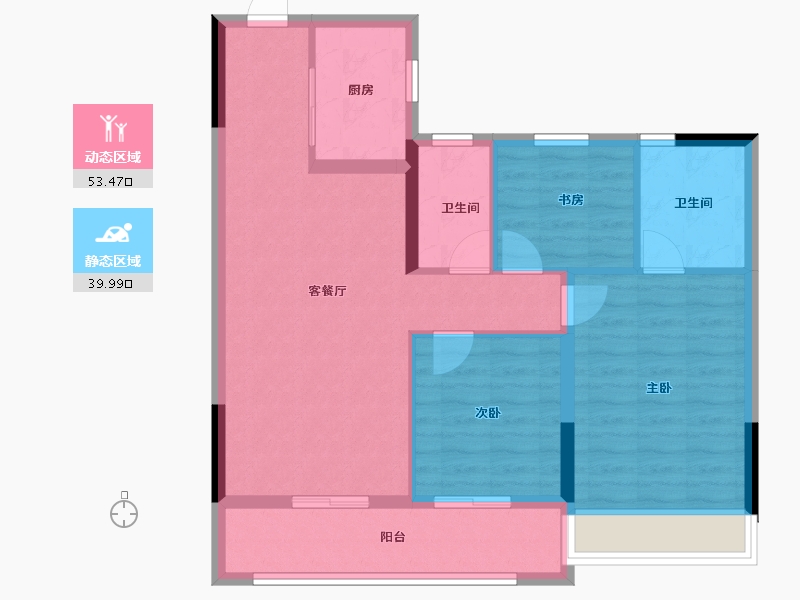 浙江省-温州市-悦珑府-84.00-户型库-动静分区