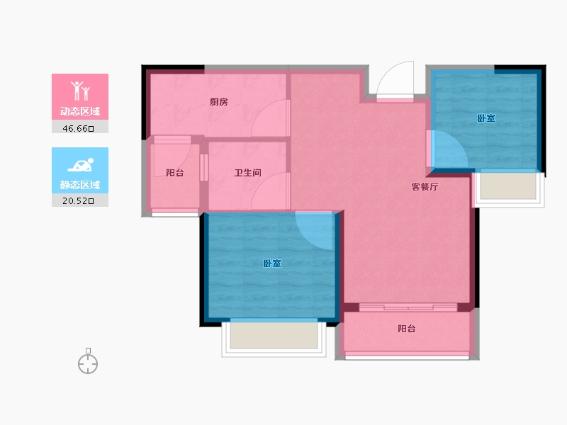 广东省-广州市-贵阳恒大未来城-60.01-户型库-动静分区