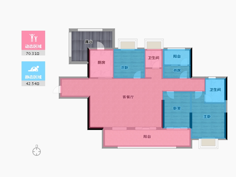 广东省-梅州市-一江风尚8栋05-110.00-户型库-动静分区