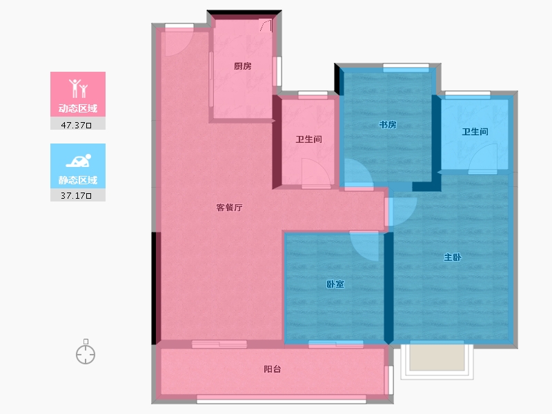 江苏省-苏州市-圣雅园-80.00-户型库-动静分区